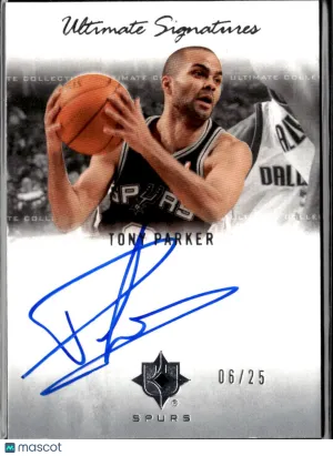Tony Parker 2008 Upper Deck Ultimate Collection Auto /25 San Antonio Spurs