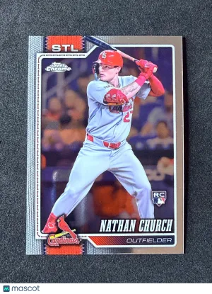 Nathan Church Rookie 2026 Topps Chrome 192 St. Louis Cardinals