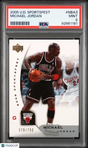 2005 Upper Deck Sportsfest Michael Jordan #NBA3 579/750 PSA 9