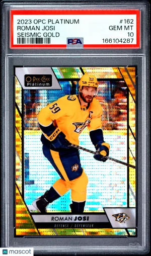 2023/24 O-Pee-Chee Platinum Roman Josi #162 Seismic Gold 29/50 PSA 10