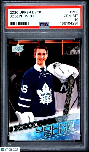 2020/21 Upper Deck Joseph Woll #208 Young Guns Rookie PSA 10