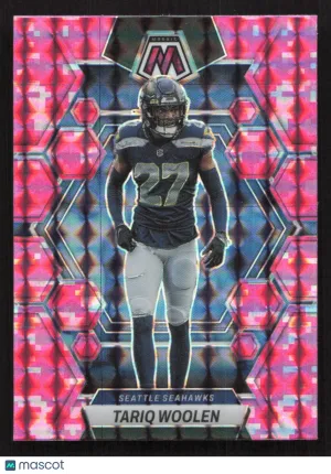 2023 Panini Mosaic Tariq Woolen #223 Camo Pink Mosaic