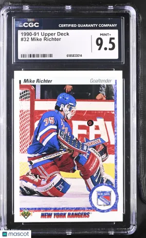 1990-91 Upper Deck Mike Richter #32 CGC 9.5 New York Rangers