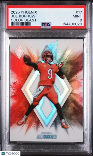 2025 Panini Phoenix Color Blast Joe Burrow #17 PSA 9