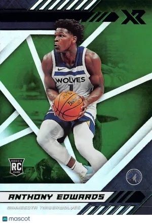 2020-21 Panini Chronicles XR Anthony Edwards Green Rookie RC #295 Minnesota Timberwolves