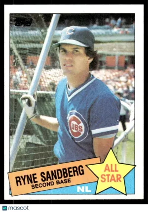 1985 Baseball Card Ryne Sandberg #713