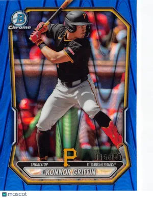2026 Bowman Chrome Konnor Griffin Blue RayWave /150 #BCP-92 Pittsburgh Pirates