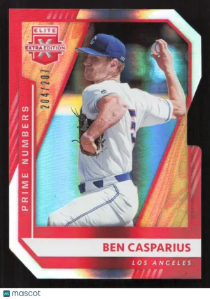 2021 Panini Elite Extra Edition Ben Casparius #162 Prime Numbers C Die Cut SN