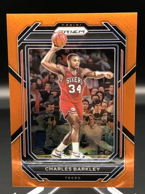 2022-23 Panini Prizm No.300 Orange Charles Barkley Numbered 15/49
