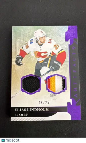2019-20 Upper Deck Artifacts Elias Lindholm #52 Aqua / Parallel/Variety Base Set