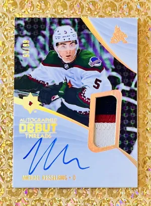 2023-24 Upper Deck Ultimate Collection #ADT-MI Michael Kesselring Autographed Debut Threads RPA /99