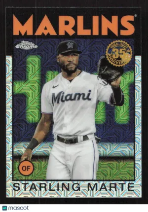 2021 Topps Update Starling Marte #86C-15 Silver Pack 1986 Chrome