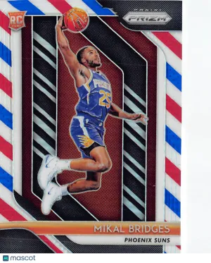 2018-19 Panini Prizm Mikal Bridges Red White and Blue Rookie RC #289 Phoenix Suns