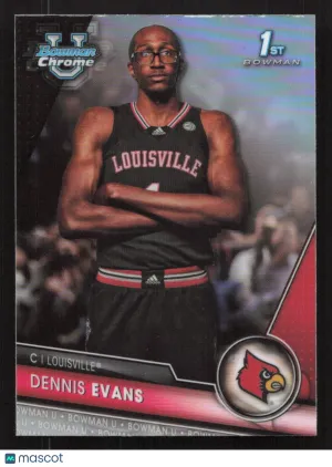 2023-24 Bowman University Chrome Dennis Evans #47 Refractor