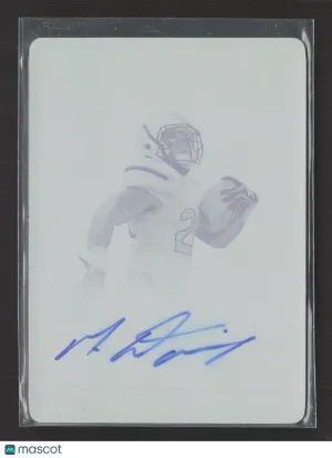 2015 Leaf Ultimate Draft Mike Davis #BA-MDI Cyan Printing Plate 1/1 Auto