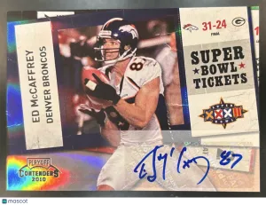 Playoff Contenders Ed McCaffrey Super Bowl Ticket Autographs #60 Denver Broncos