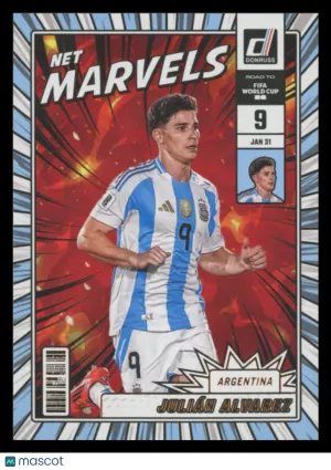 Julian Alvarez 2025 Panini Donruss Net Marvels #14 Argentina