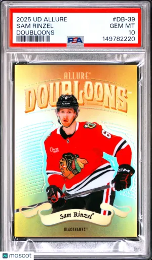 2025 Upper Deck Allure Doubloons Sam Rinzel #DB-39 SP Rookie Insert PSA 10