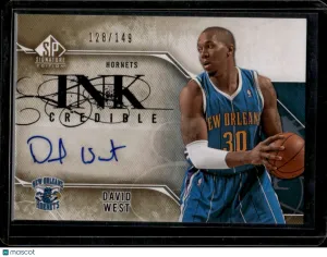 2009-10 SP Signature Edition David West #I-WE INKredible SN AU