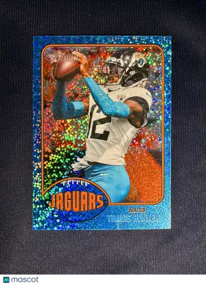 2026 Topps Heritage Travis Hunter #267 Chrome Light Blue Sparkle