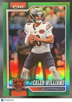 Flagship Caleb Williams Base Green Rainbow Foil #35 Chicago Bears