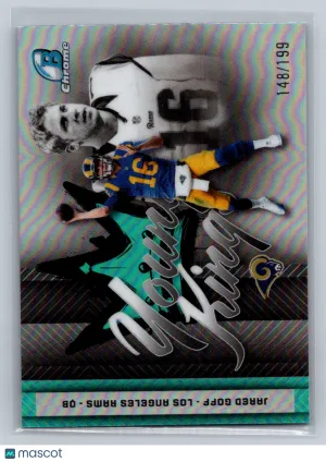 2010 Bowman Young Kings Jared Goff #YK-14 Aqua Refractor 148/199 Los Angeles Rams