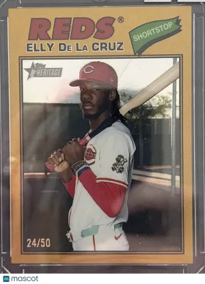 2026 Topps Heritage Elly De La Cruz #70 Gold Border /50