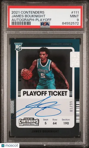 2021 Panini Contenders James Bouknight Autograph Playoff PSA 9
