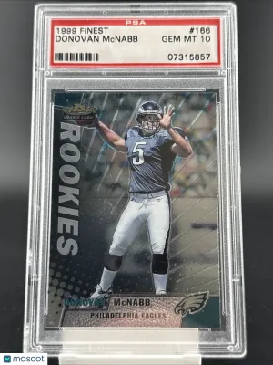 1999 Topps Finest Donovan McNabb #166 [Base] Rookie Base Set PSA 10