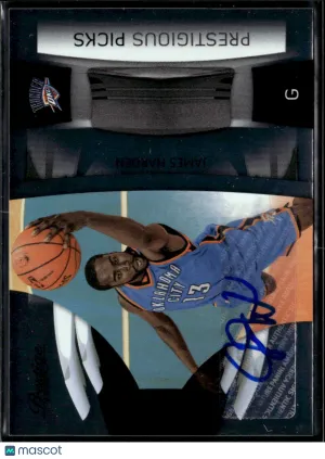 James Harden 2009 Panini Prestige Prestigious Picks Auto /50 Oklahoma City Thunder