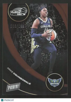 2025 Panini WNBA Player of the Day Arike Ogunbowale #22 Orange SN