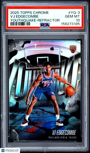 2025 Topps Chrome Youthquake VJ Edgecombe #YQ-3 Refractor front