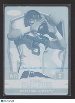 2009 SAGE HIT Football High Series Michael Crabtree #5 Cyan Printing Plate 1/1