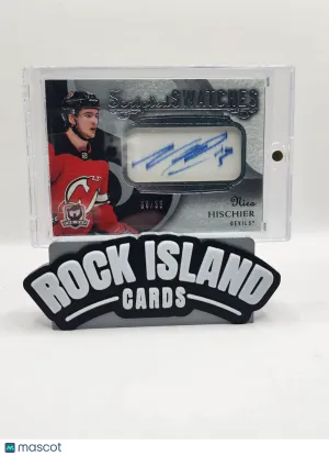 Nico Hischier 2018-19 Upper Deck The Cup #SW-NH Scripted Swatches 06/35