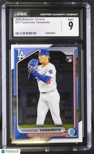 2024 Bowman Chrome Yoshinobu Yamamoto Rookie #73 CGC 9 Los Angeles Dodgers