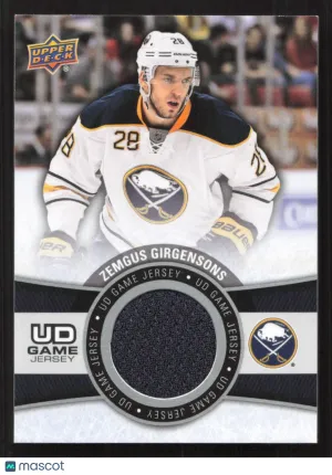 2015-16 Upper Deck Zemgus Girgensons #GJ-ZG UD Game Jerseys (Series One) MEM