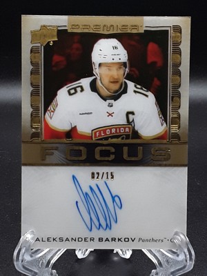 2024-25 Upper Deck Premier Focus Auto Gold Aleksander Barkov /15