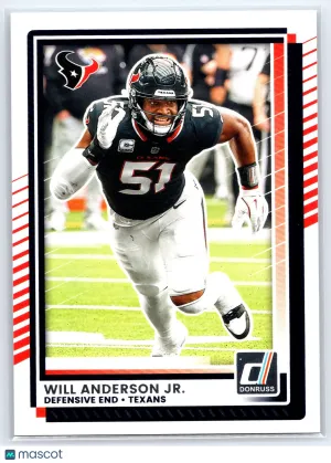 2025 Donruss Will Anderson Jr. #62 Houston Texans