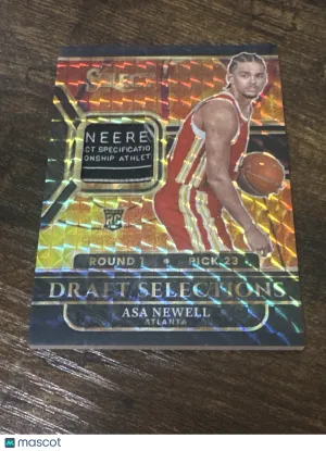 2025-26 Panini Select Draft Selections Asa Newell #DSM-ASA Black Finite /1 RC