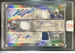 Zenith DeMarcus Lawrence Micah Parsons Trevon Diggs Team Summit Autographs Platinum #TSA-MTD Dallas Cowboys