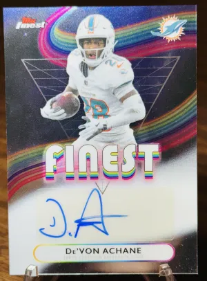 2025 Topps Finest - Finest Autographs De'Von Achane #FA-DA - Auto