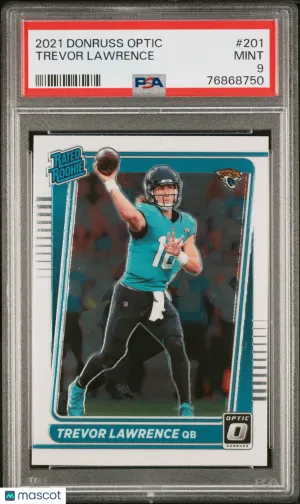 2021 Panini Donruss Optic Trevor Lawrence Rookie #201 PSA 9 Jacksonville Jaguars