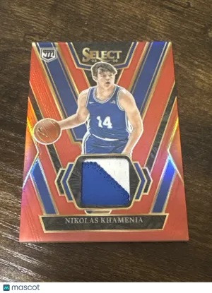 2025-26 Panini Select Nikolas Khamenia #SSW-NIK Red /75 Memorabilia