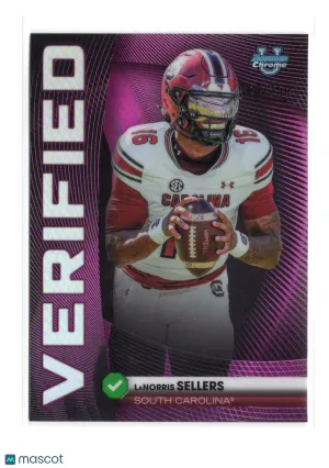 2026 Bowman Chrome University LaNorris Sellers #BV-3 Pink /250 Short Print Parallel/Variety Insert