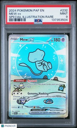 Mew EX 2024 Pokemon Paf EN-Paldean Fates Special Illustration Rare PSA 9 #232