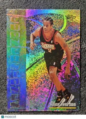 1998 Topps Cornerstones Allen Iverson #C5 Philadelphia 76ers Basketball Card front