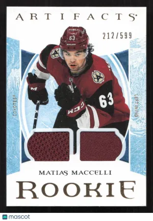 2022-23 Upper Deck Artifacts Matias Maccelli #172 Material Gold SN,MEM