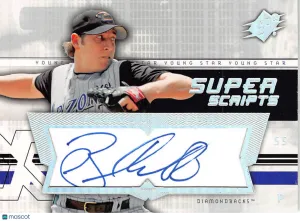 2004 Upper Deck SPx Super Scripts Brandon Webb Auto #SU-BW Arizona Diamondbacks