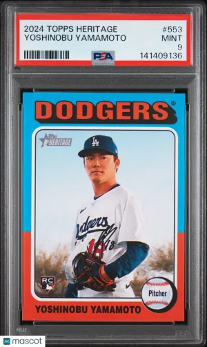 2024 Topps Heritage Yoshinobu Yamamoto #553 front