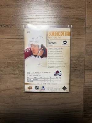 Alex Newhook The Cup Rookie Auto /36 back